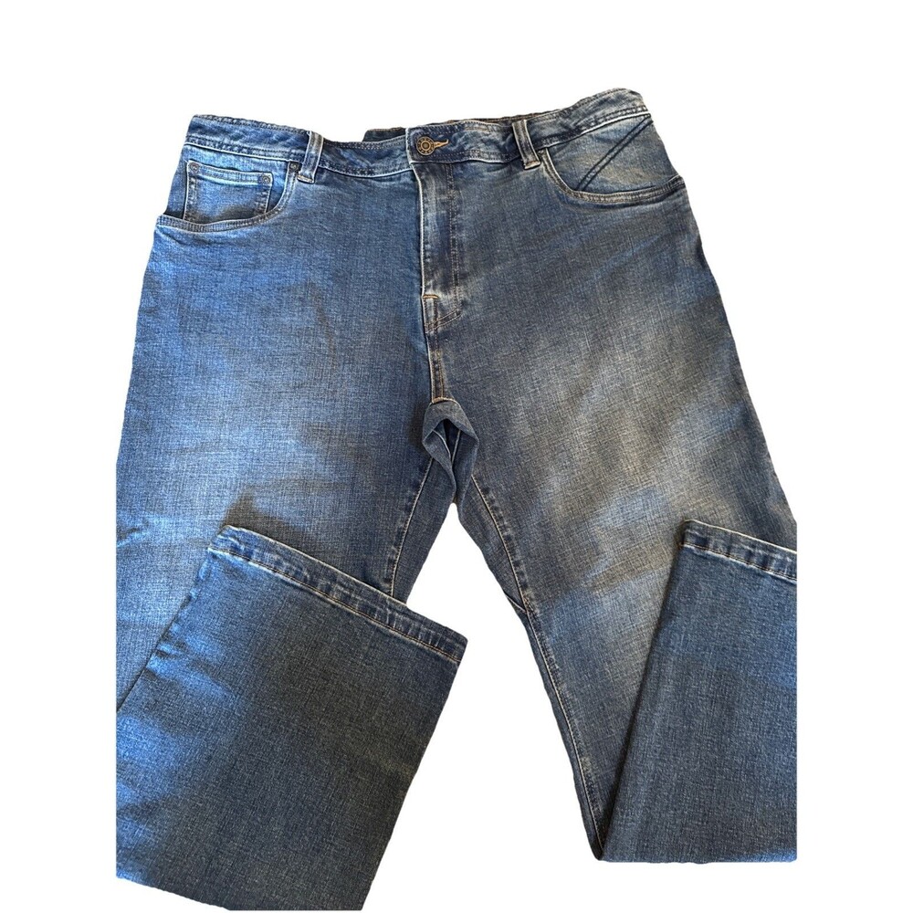 NWT Prana Axiom Jeans Men's 38/30 Indigo Blue Straight Leg‎ Antique Stone Wash